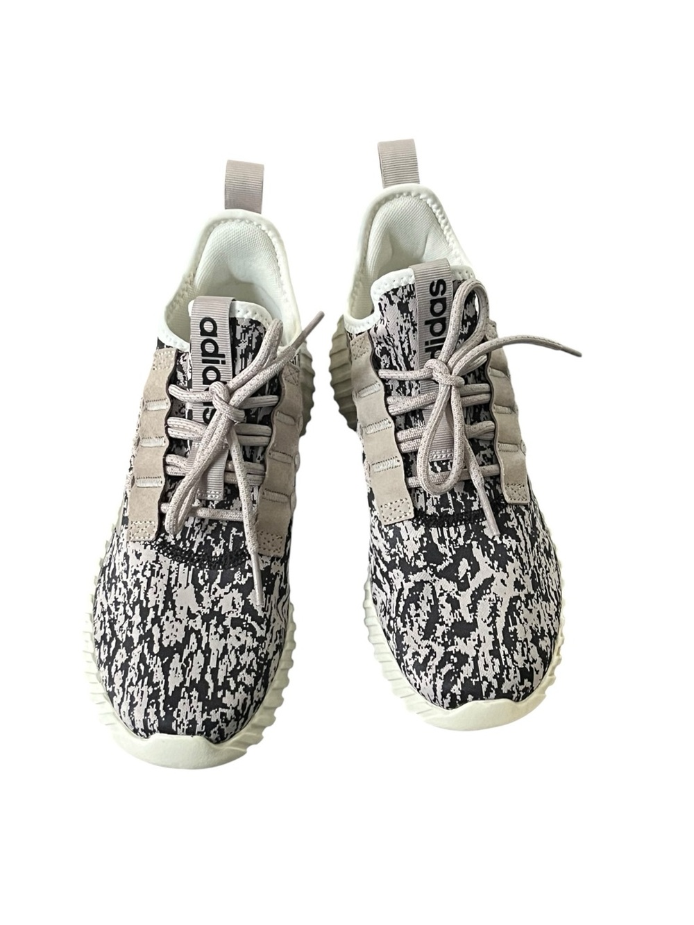 Adidas Kaptir 3.0 Women's Grey Black Camo Digital Knit Running Shoes
